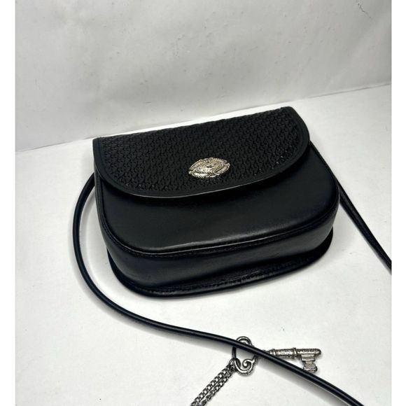 Fossil Authentic Black Genuine Leather Women's Crossbody Bag - Picture 11 of 13